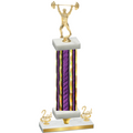Premium Single Purple Glacier Second Place Weights Trophy