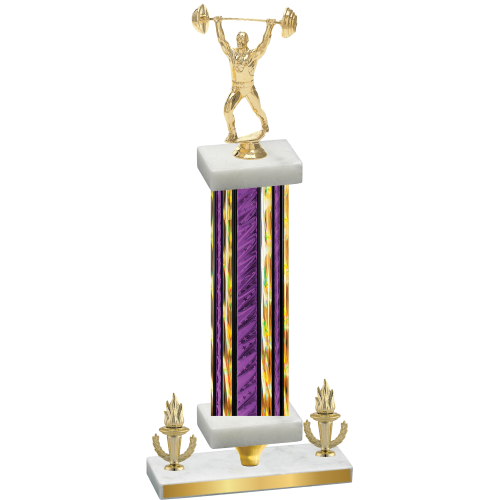 Premium Single Purple Glacier Victory Weights Trophy