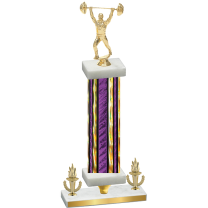 Premium Single Purple Glacier Victory Weights Trophy