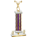Premium Single Purple Glacier Year Weights Trophy