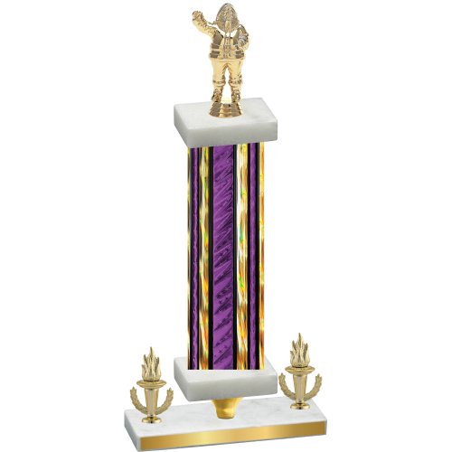 Premium Single Purple Glacier Victory Holiday Trophy