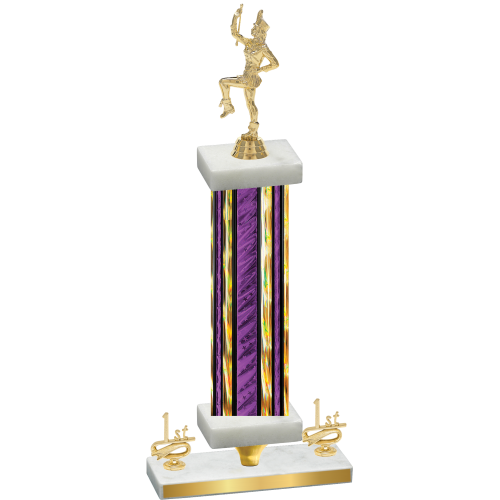 Premium Single Purple Glacier First Place Majorette Trophy