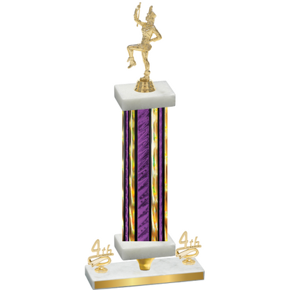 Premium Single Purple Glacier Fourth Place Majorette Trophy