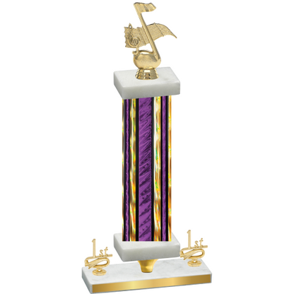 Premium Single Purple Glacier First Place Music Trophy