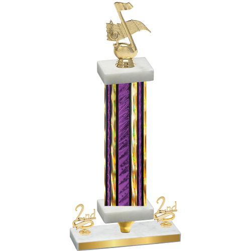 Premium Single Purple Glacier Second Place Music Trophy