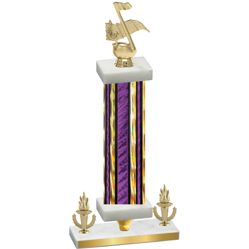 Premium Single Purple Glacier Victory Music Trophy