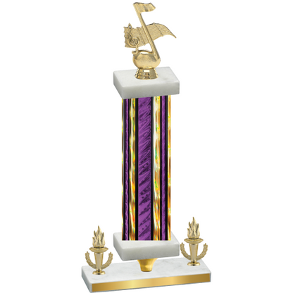 Premium Single Purple Glacier Victory Music Trophy