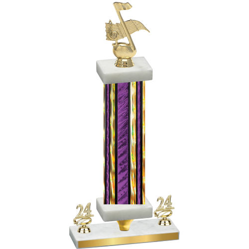 Premium Single Purple Glacier Year Music Trophy