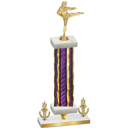 Premium Single Purple Glacier Victory Karate Trophy