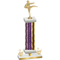 Premium Single Purple Glacier Second Place Karate Trophy