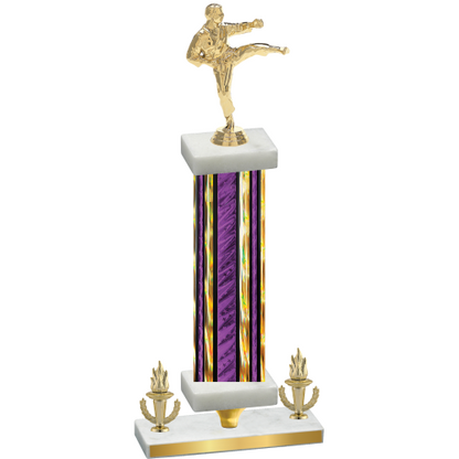 Premium Single Purple Glacier Victory Karate Trophy