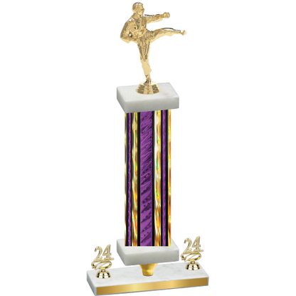 Premium Single Purple Glacier Year Karate Trophy