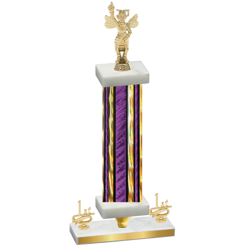 Premium Single Purple Glacier First Place Academics Trophy