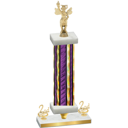 Premium Single Purple Glacier Second Place Academics Trophy