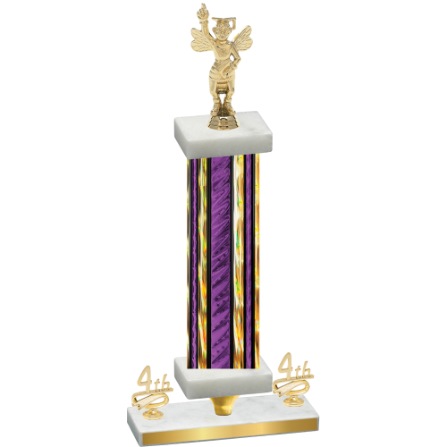 Premium Single Purple Glacier Fourth Place Academics Trophy