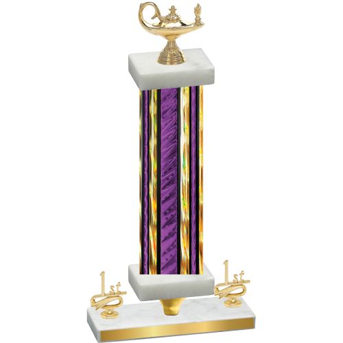 Premium Single Purple Glacier First Place Academics Trophy