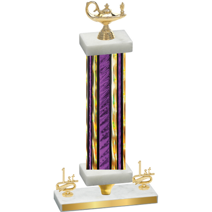 Premium Single Purple Glacier First Place Academics Trophy