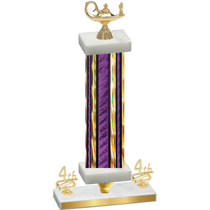 Premium Single Purple Glacier Fourth Place Academics Trophy