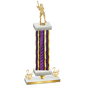 Premium Single Purple Glacier Second Place Baseball Trophy