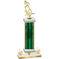 Premium Single Green Glacier First Place Football Trophy