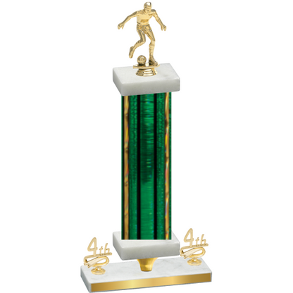 Premium Single Green Glacier Fourth Place Soccer Trophy