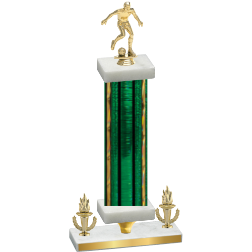 Premium Single Green Glacier Victory Soccer Trophy