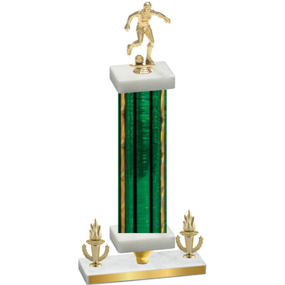 Premium Single Green Glacier Victory Soccer Trophy