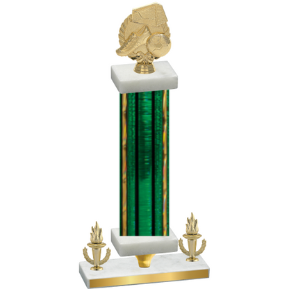 Premium Single Green Glacier Victory Soccer Trophy