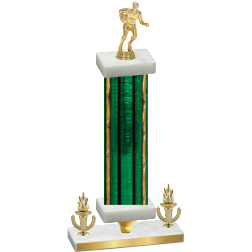 Premium Single Green Glacier Victory Rugby Trophy