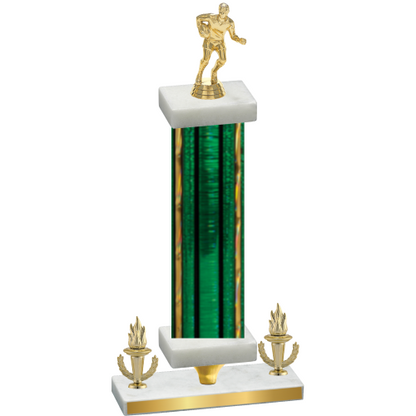 Premium Single Green Glacier Victory Rugby Trophy