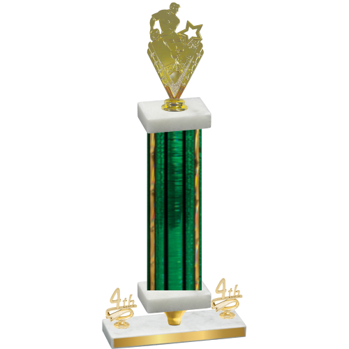 Premium Single Green Glacier Fourth Place Rugby Trophy