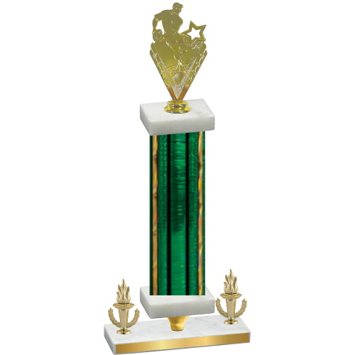 Premium Single Green Glacier Victory Rugby Trophy