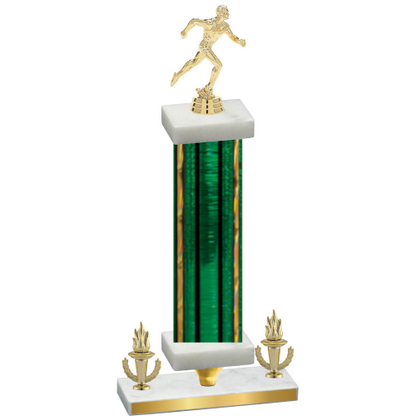 Premium Single Green Glacier Victory Running Trophy