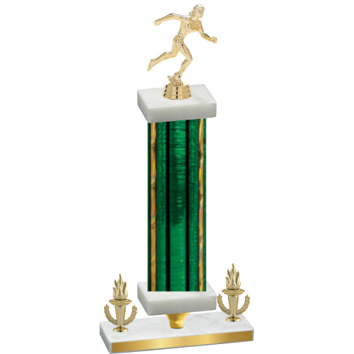 Premium Single Green Glacier Victory Running Trophy