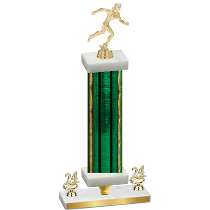 Premium Single Green Glacier Year Running Trophy