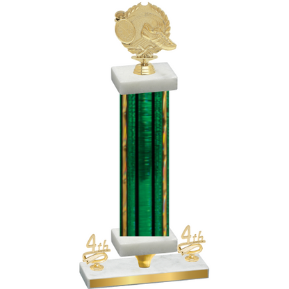 Premium Single Green Glacier Fourth Place Running Trophy