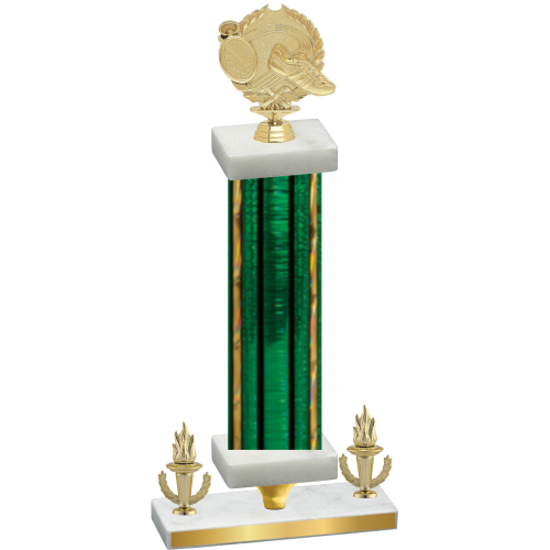 Premium Single Green Glacier Victory Running Trophy