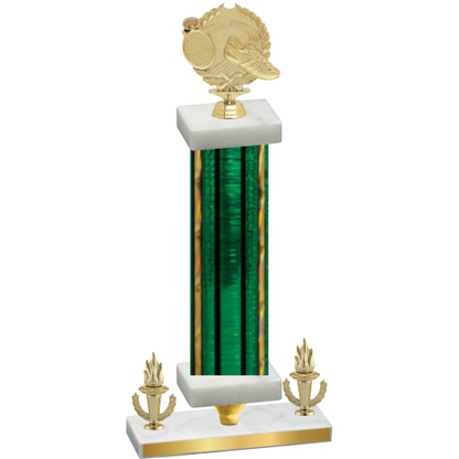 Premium Single Green Glacier Victory Running Trophy