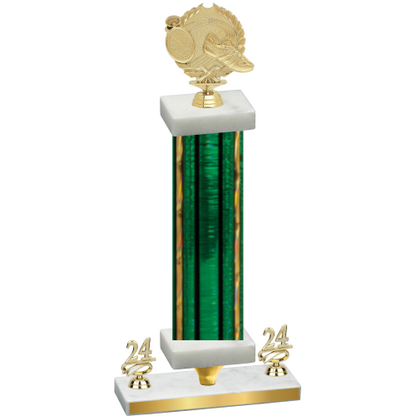 Premium Single Green Glacier Year Running Trophy
