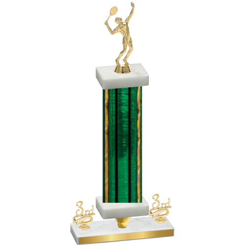 Premium Single Green Glacier Third Place Tennis Trophy
