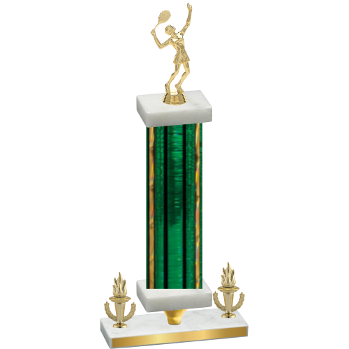 Premium Single Green Glacier Victory Tennis Trophy