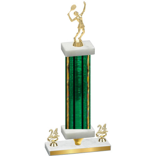 Premium Single Green Glacier Year Tennis Trophy
