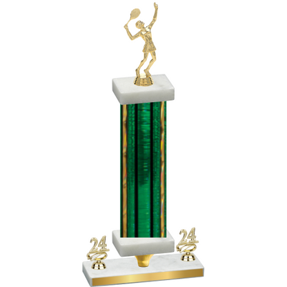 Premium Single Green Glacier Year Tennis Trophy