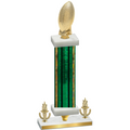 Premium Single Green Glacier Victory Football Trophy