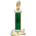 Premium Single Green Glacier Year Football Trophy