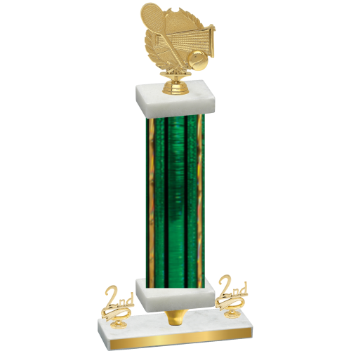 Premium Single Green Glacier Second Place Tennis Trophy