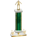 Premium Single Green Glacier Second Place Wrestling Trophy
