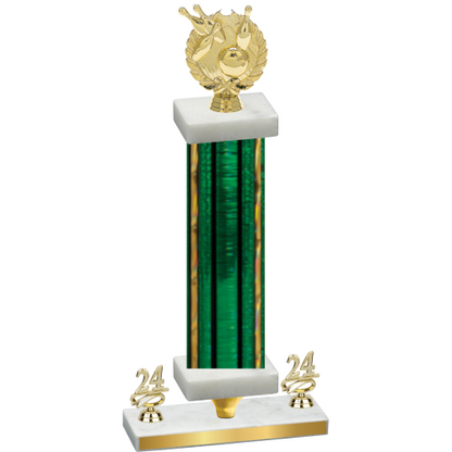 Premium Single Green Glacier Year Bowling Trophy