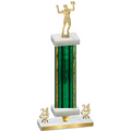 Premium Single Green Glacier Year Volleyball Trophy