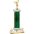 Premium Single Green Glacier First Place Volleyball Trophy